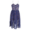 azalea midi dress in blue polyester