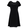 mini short sleeve dress in black triacetate