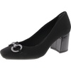 landon womens faux leather slip on pumps