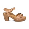 women's tory open toe heel sandal in camel