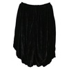 mini asymmetrical glittered balloon skirt in black velvet