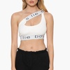 one shoulder bralette in white