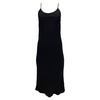 chelsea chain-embellished crepe midi dress in black viscose