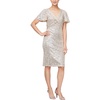 womens twisted front v-neck cocktail and party dress