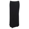 asymmetric zip maxi skirt in black wool