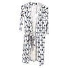 new julian wrap dress in multicolor silk
