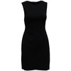 ribbed bodycon dress in navy blue viscose