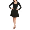 womens wideneck knee midi dress