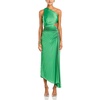womens tea length pleated maxi dress