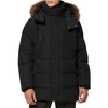 mens quilted polyester parka coat