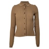joslyn rib knit cardigan in brown rayon