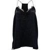 lace trim camisole in black silk
