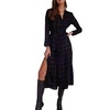 maxi dress with smocked waist in copper shine