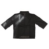 men's black spray paint logo track shirt