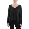 womens organic linen long sleeve v-neck sweater