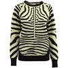rizzou zebra print knit sweater in multicolor rayon