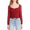 don’t ruche me top in red