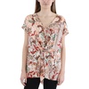 womens printed gathered pullover top