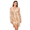 shirring animal print dress
