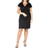 plus   womens surplice midi t-shirt dress