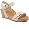 women's lexa quarter strap wedge sandals in ivory