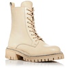 aria womens leather embellished combat & lace-up boots