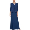 womens metallic 2pc evening dress
