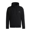 zip-up hoodie with logo patch