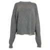 cutout sweater in grey wool