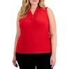 womens solid polyester pullover top