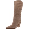 bronty womens suede pull on knee-high boots
