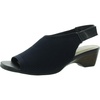 marin womens textured knit heeled ankle strap