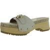 womens leather slip on block heel