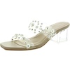 ice caps womens embellished man made block heel