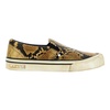 leory 6304175 men's snakeskin-effect leather sneakers