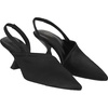womens slip on pointed toe slingback heels