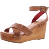 grettell womens buckle leather wedge sandals