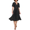 womens pleated knit midi dress