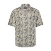 floral tropical print in camp collar model short sleeve shirt