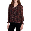 womens printed chiffon blouse