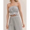 mikayla tube top in cloud blue