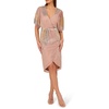 womens faux wrap beaded cocktail and party dress