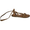 strappy gladiator sandals in nude leather