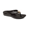 women's maui starfish orthotic flip sandals in black