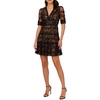 womens embroidered nylon mini dress