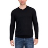 mens ribbed trim  extra fine merino wool v-neck sweater