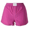 logo striped shorts in pink cotton