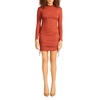 womens ruched ribbed mini dress
