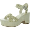 sabinna womens cut-out straw block heel