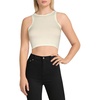 womens ribbed crewneck crop top